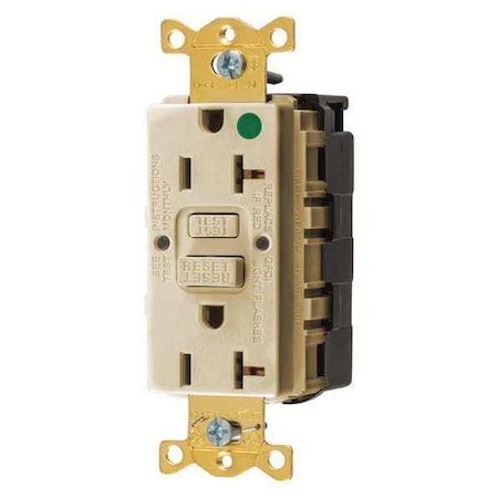 GFCIReceptacle, 20A, 125VAC, Ivory, Nylon MPN:SNAPGF83I