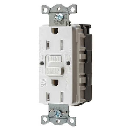 GFCIReceptacle, 15A, 125VAC, White, Nylon MPN:SNAPGFTW15W