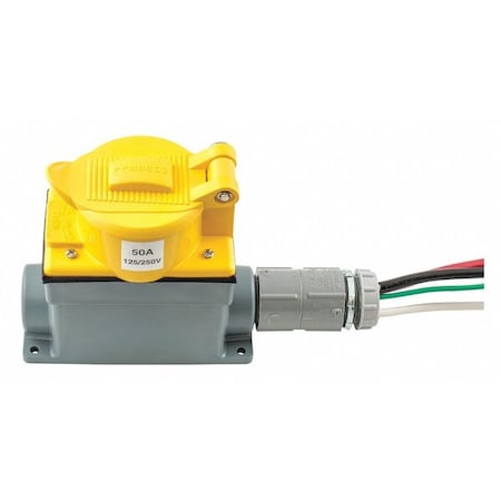 Prewired Receptacle, 125/250V, CS6369, Ylw MPN:SR50