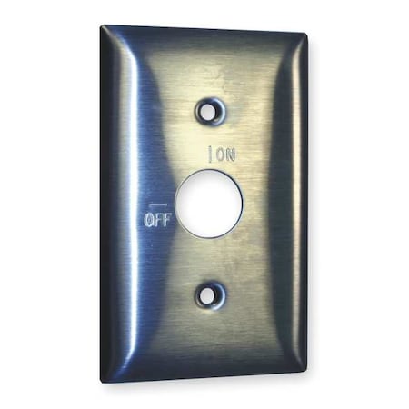 Security Opening Wall Plates, Number of Gangs: 1 Stainless Steel, Brushed Finish, Silver MPN:SS12RKL