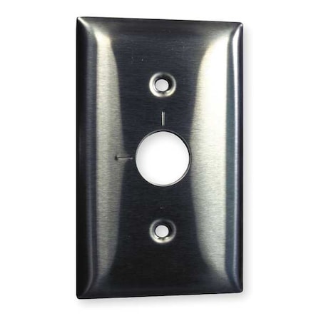 Security Opening Wall Plates and Box Cover, Number of Gangs: 1 Stainless Steel, Brushed Finish MPN:SS12RKLM