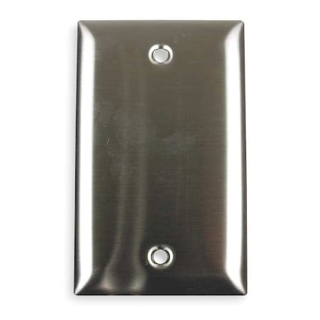 Blank Box Mount Wall Plates, Number of Gangs: 1 Stainless Steel, matte Finish, Silver MPN:SS13