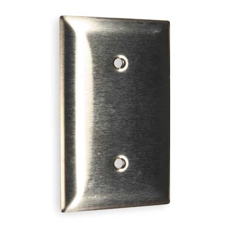 Blank Strap Mount Wall Plates and Box Cover, Number of Gangs: 1 Stainless Steel, Smooth Finish MPN:SS14