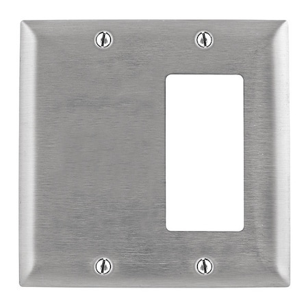 GFCI Opening Wall Plates, Number of Gangs: 2 Stainless Steel, Brushed Finish MPN:SS1426