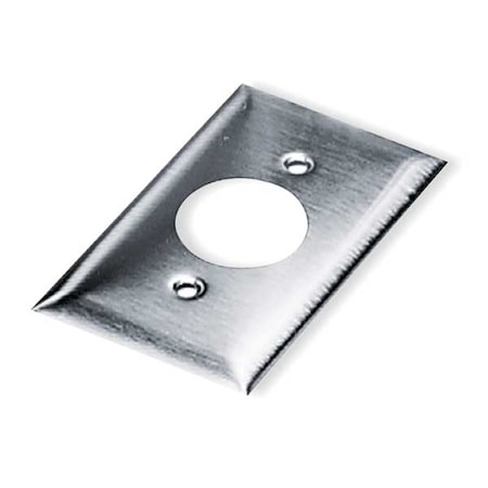 Single Receptacle Wall Plates and Box Cover, Number of Gangs: 1 Stainless Steel, Brushed Finish MPN:SS7
