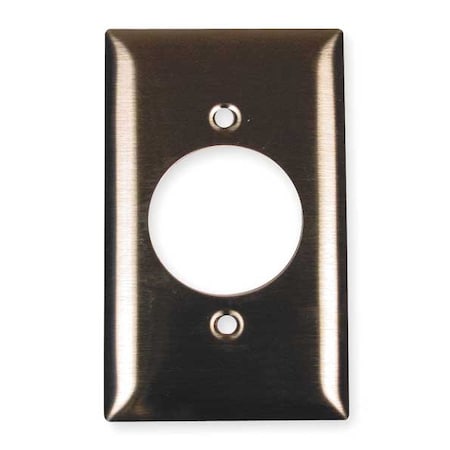 Single Receptacle Wall Plates and Box Cover, Number of Gangs: 1 Stainless Steel, Brushed Finish MPN:SS720