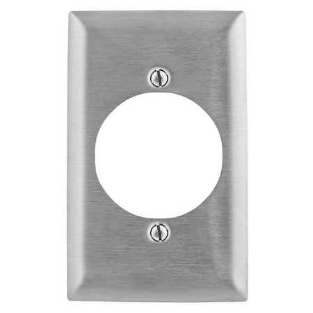 Single Receptacle Wall Plates and Box Cover, Number of Gangs: 1 Stainless Steel, Smooth Finish MPN:SS723