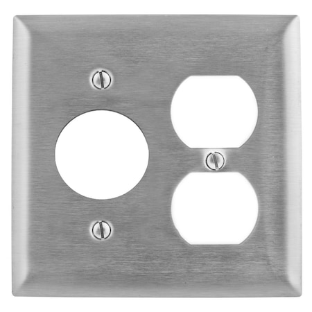 Wall Plates, Number of Gangs: 2 Stainless Steel, Brushed Finish MPN:SS8720