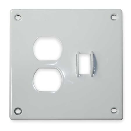 Security Series, Number of Gangs: 2-Gang Steel, Zinc Plated, Powder Finish, White MPN:SWP18