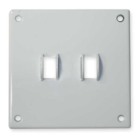 Security Series, Number of Gangs: 2-Gang Steel, Zinc Plated, Powder Finish, White MPN:SWP2