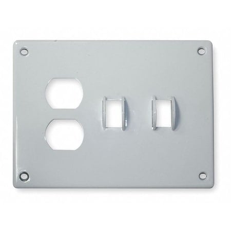 Security Series, Number of Gangs: 3-Gang Steel, Zinc Plated, Powder Finish, White MPN:SWP28