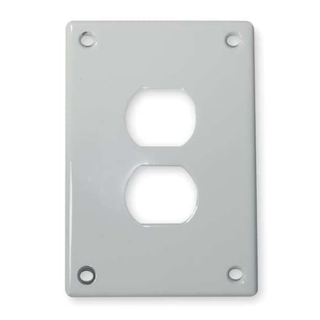 Security Series, Number of Gangs: 1-Gang Steel, Zinc Plated, Powder Finish, White MPN:SWP8