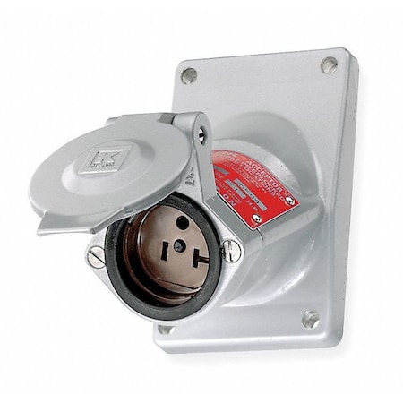 Straight Blade Receptacle, 5-20R, 20 A, 125V AC, 2 Pole, 3 Wire, Surface Mount, Grounded MPN:UGRA20231