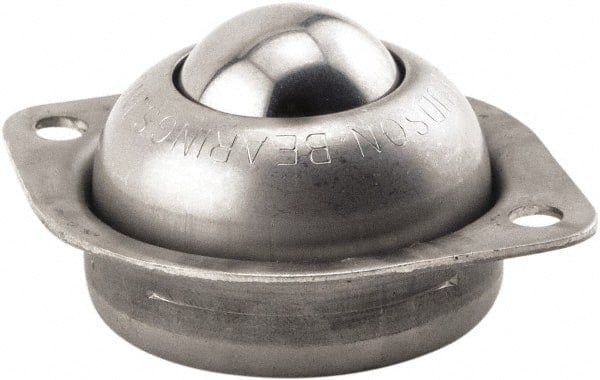 Ball Transfer: 25.4 mm Ball Dia, Carbon Steel, Round Base MPN:LPBT-1CS