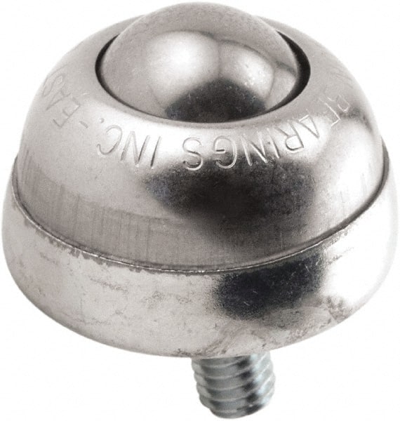 Ball Transfer: 25.4 mm Ball Dia, Stainless Steel, Round Base MPN:SBT-1CS/SS 3/18