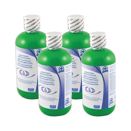 Eye Wash Additive Solution, 8 oz Bottle, For Use with Self-Contained and Portable Models, USA, PK4 MPN:ADDR4PKUS