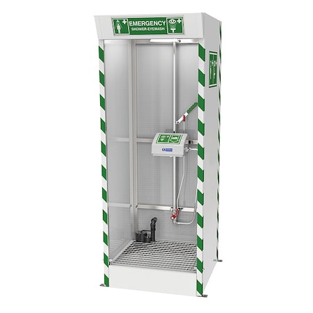 Emergency Cubicle Shower, Covered ABS Eye/Face MPN:SD32K45G
