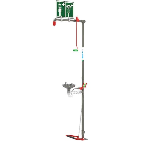 Combination Shower, Floor Mount, Stainless Steel Bowl, Galvanized Pipes MPN:18G85G