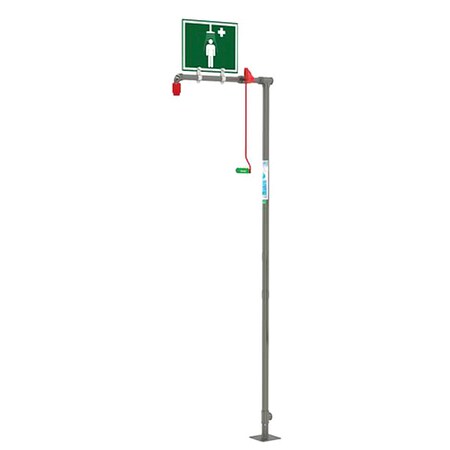 Drench Shower, Floor Mount, Stainless Steel Pipes MPN:18GS