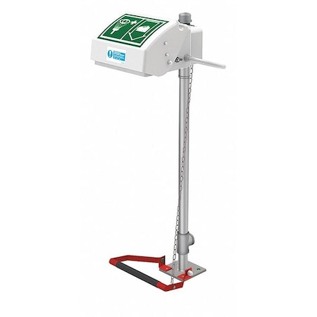 Plumbed Eyewash, Floor Mount, Plumbed, 47 in H., 19 5/6 in W MPN:45GP
