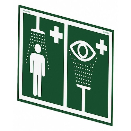 Safety Shower And Eye/Face Sign, Universl MPN:ES-SIGN