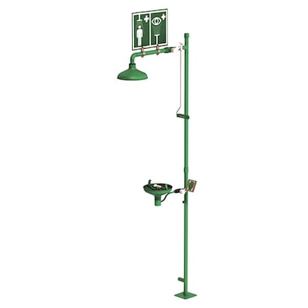 Lab Combination Shower, Floor Mount, Stainless Steel MPN:L18GS34G