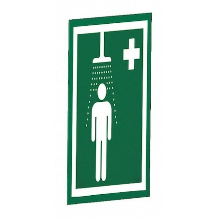 Safety Shower Sign, Universal, Wall Mount MPN:S-BRAC-SIGN-WAL