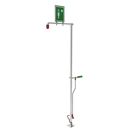 Drench Shower, Self-Draining, Floor Mount, Stainless Steel Pipes MPN:SD18GS