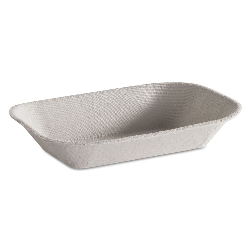 Chinet Savaday Molded Fiber 1-Compartment Food Trays, 5in x 7in, Beige, Bag of 250 Trays, Carton Of 4 Bags MPN:10403