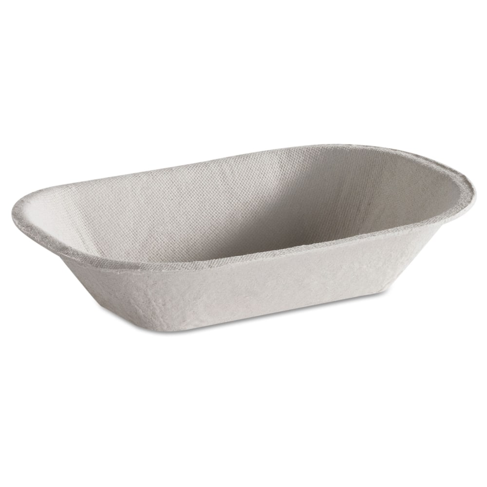 Chinet Savaday Molded Fiber 1-Compartment Food Trays, 4in x 6in, Beige, Bag of 250 Trays, Carton Of 4 Bags MPN:10408