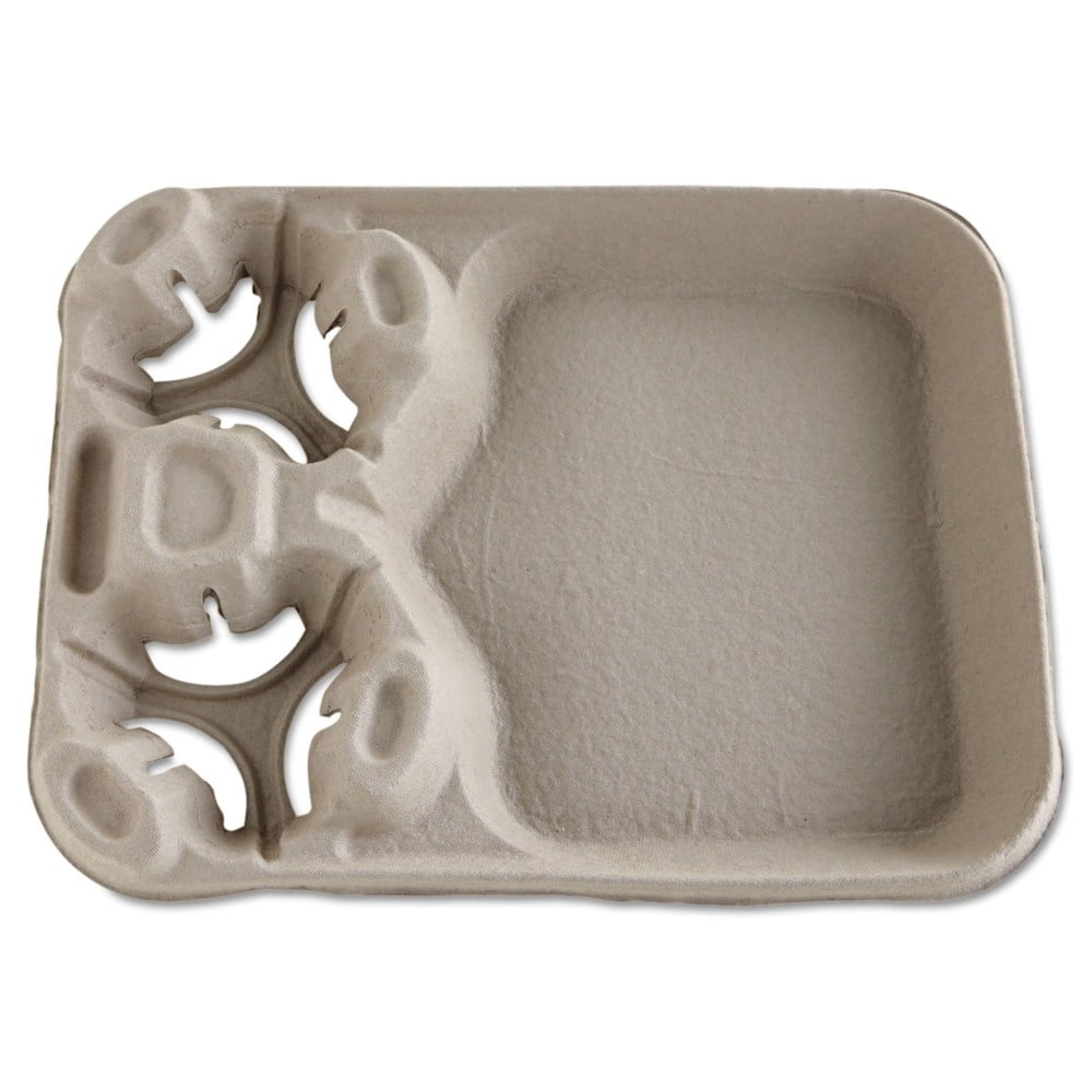 Chinet StrongHolder Molded Fiber Cup/Food Trays, 8 Oz to 44 Oz, Beige, Carton Of 100 Trays MPN:20990