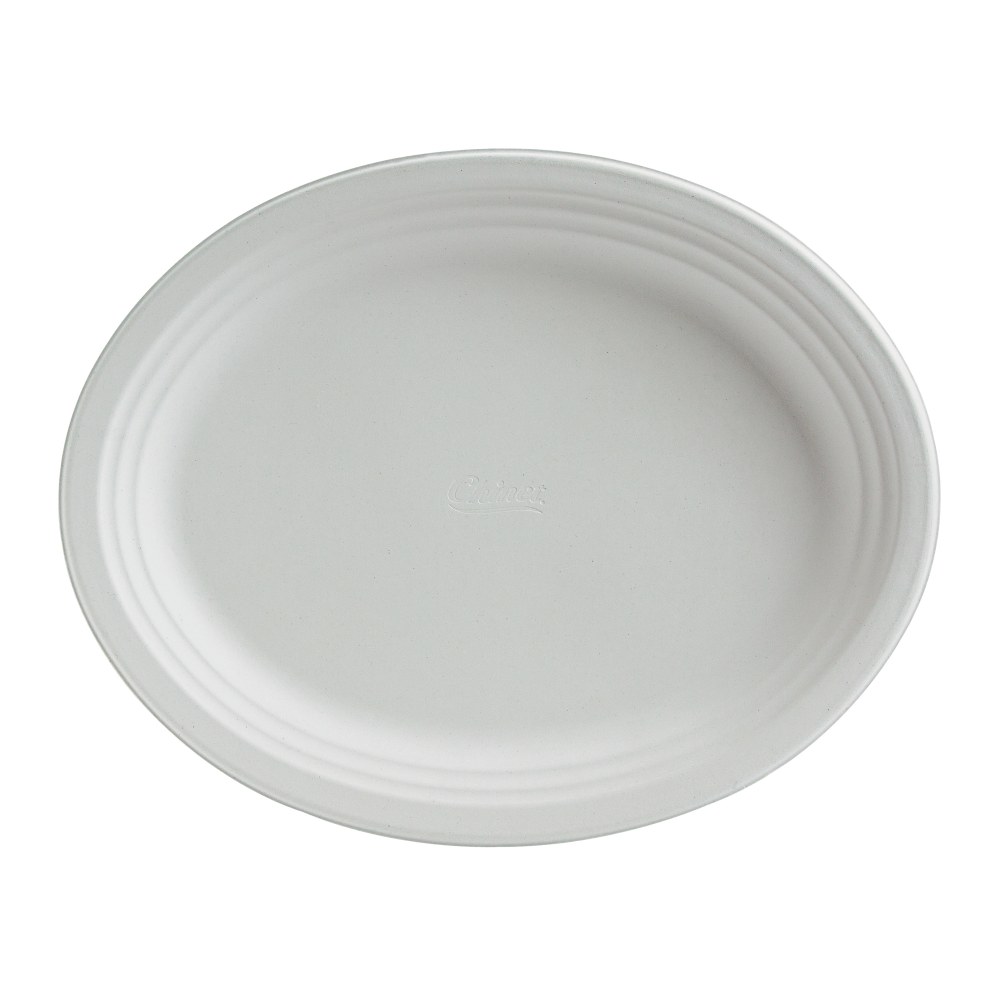 Chinet Classic Paper Dinnerware Oval Platters, 9 3/4in x 12 1/2in, White, Carton Of 500 Platters MPN:21257CT