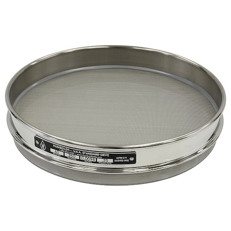 Sieve, 8 in, SS Frame, SS Mesh, No. 60 MPN:5FWT3