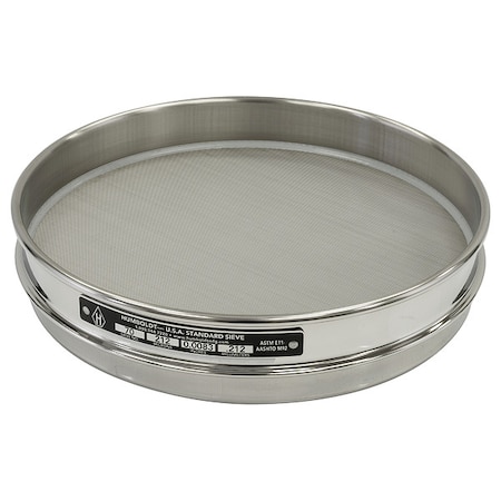 Sieve, 8 in, SS Frame, SS Mesh, No. 70 MPN:5FWT6