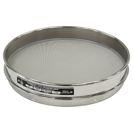 Sieve, 8 in, SS Frame, SS Mesh, No. 80 MPN:5FWT8