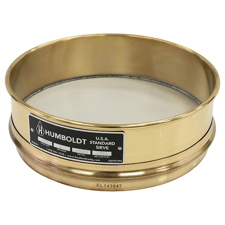 Sieve, 8 In, Brass Frame, SS Mesh, No. 1000 MPN:5FXA5