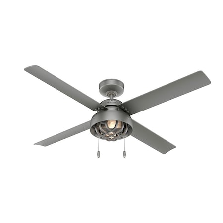 Ceiling Fan, 4 Blades, 3 Speeds, 120, Matte Silver MPN:50339