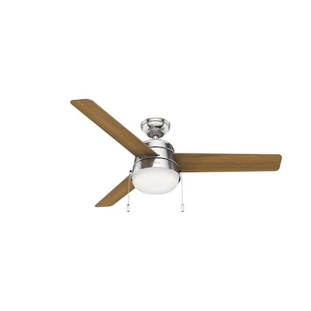 Ceiling Fan, 3 Blades, 3 Speeds, 120, Brushed Nickel MPN:50380