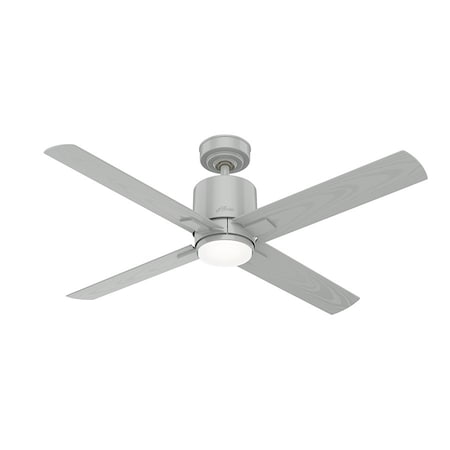 Outdoor Ceiling Fan, 4 Blades, 4 Speeds, 120, Quartz Grey MPN:50595
