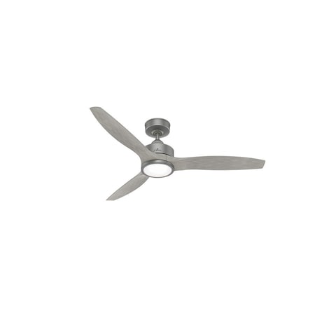 Outdoor Ceiling Fan, 3 Blades, 6 Speeds, 120, Matte Silver MPN:50725