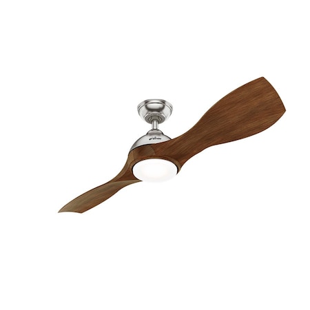 Outdoor Ceiling Fan, 2 Blades, 6 Speeds, 120, Brushed Nickel MPN:50733