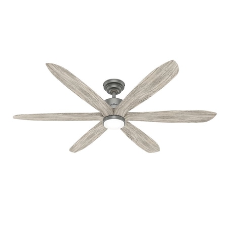 Ceiling Fan, 6 Blades, 6 Speeds, 120, Matte Silver MPN:50773
