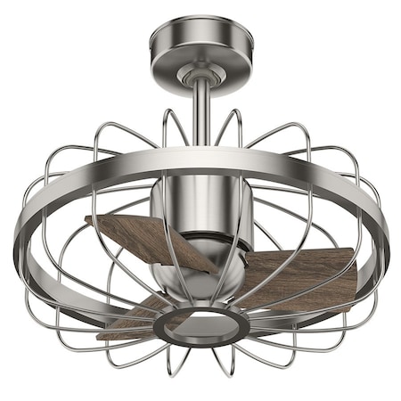 Ceiling Fan, 3 Blades, 6 Speeds, 120, Brushed Nickel MPN:50798