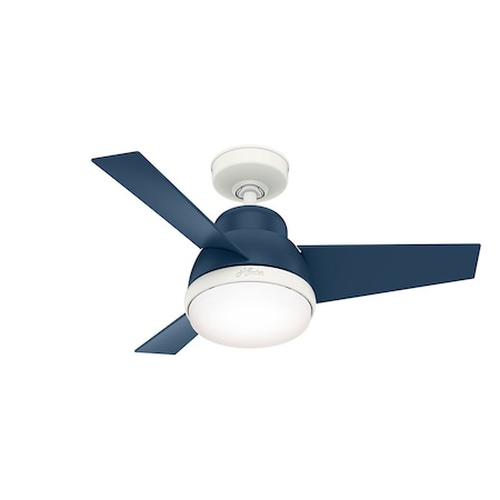 Ceiling Fan, 3 Blades, 3 Speeds, 120, Indigo Blue MPN:51838