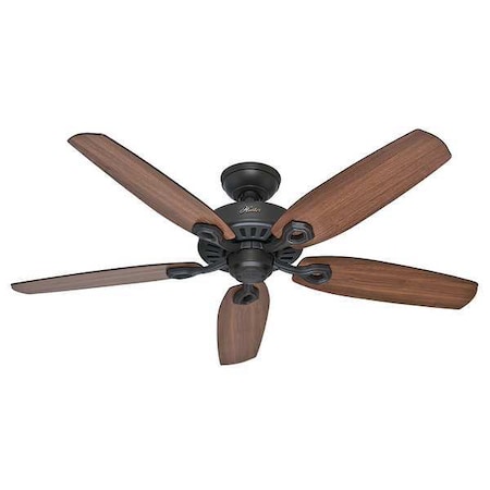 Decorative Ceiling Fan, 52 in Blade Dia, 5 Blades, 3 Speeds, 120V AC, New Bronze MPN:53242