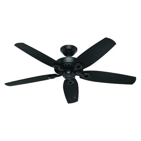 Indoor/Outdoor Ceiling Fan, 52 In Blade Dia, 5 Blades, 3 Speeds, 120, Matte Black MPN:53294