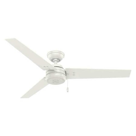 Indoor/Outdoor Ceiling Fan, 52 in Blade Dia, 3 Blades, 3 Speeds, 120, Fresh White MPN:59263