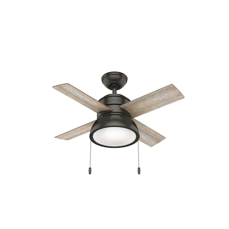 Decorative Ceiling Fan, 36 in Blade Dia, 4 Blades, 4 Speeds, 120, Noble Bronze MPN:59387