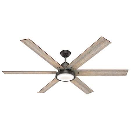 Decorative Ceiling Fan, 70 in Blade Dia, 6 Blades, 6 Speeds, 120, Noble Bronze MPN:59397