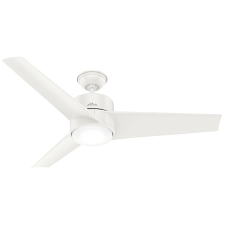 Decorative Ceiling Fan, 54 in Blade Dia, 3 Blades, 4 Speeds, 120V AC, Gloss MPN:59470
